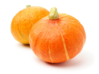 Orange pumpkin on white background 