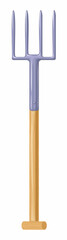 Vector illustration of a garden pitchfork and shovel