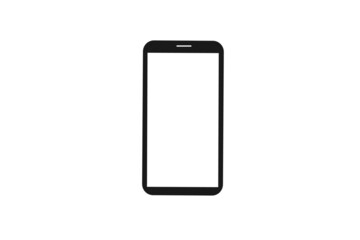 white blank screen mobile isolated on white background	
