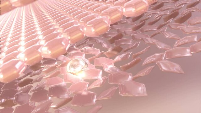 3D Animation Magic Serum through the skin layer and reduce up saggy skin of the skin cell. Modern Serum for lightening Dark skin tone changed to bright.