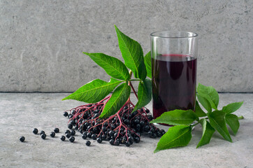Vitamin drink made from black elderberry
