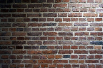 Old red brick wall - horizontal photograph