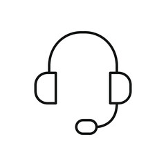 Headphone vector icon. Microphone illustration sign. Mic symbol. rec logo.