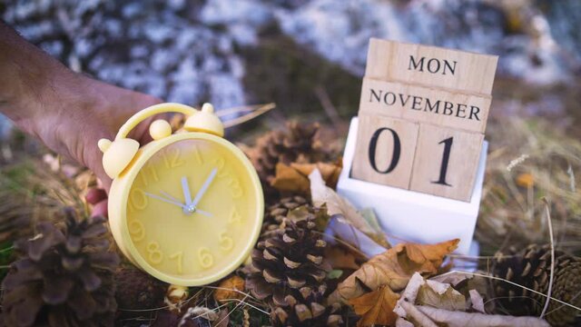 daylight saving time changing one hour, fall back first november