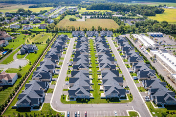 Aerial Drone of Adult Community New Jersey Real Estate 