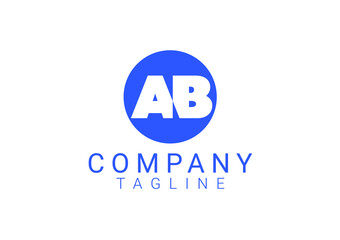 AB letter new logo and icon design template