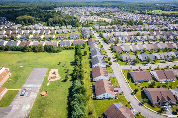 Obraz premium Aerial Drone of Adult Community New Jersey Real Estate 