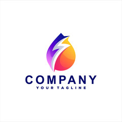 drop color gradient logo design