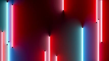 blue red neon tubes background