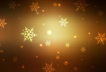 Dark Yellow vector layout in New Year style.