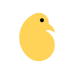 Vector chick in golden ratio style. Editable illustration