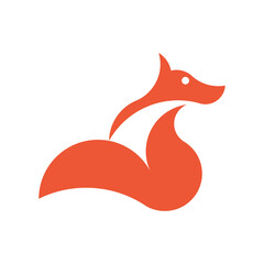 Obraz premium Vector fox in golden ratio style. Editable illustration