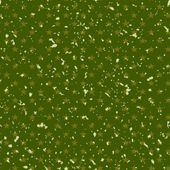 Seamless army stars on a green background.