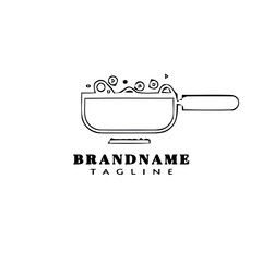 boiling water logo cute icon design template black isolated vector illustration