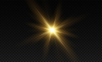 Shining golden star