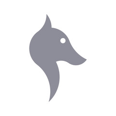 Vector wolf in golden ratio style. Editable illustration