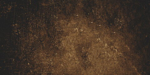 Old concrete wall background, Gold brown concrete has a fibrous for background.