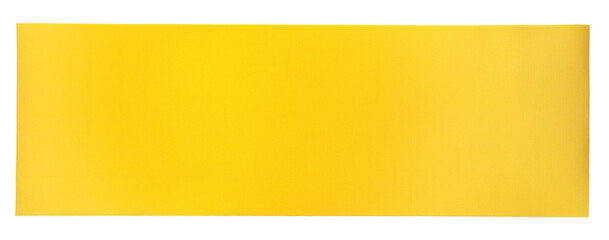 Bright camping or exercise mat isolated on white, top view