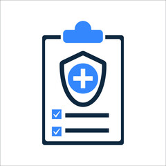 Obraz premium Medical report, health report, file, prescription icon. Vector illustration.