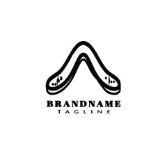 native boomerangs logo cartoon icon design template black isolated cute illustration