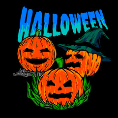 pumpkin vector stock for halloween various characters