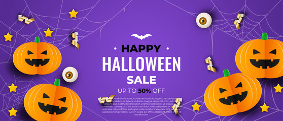 halloween background with pumpkins