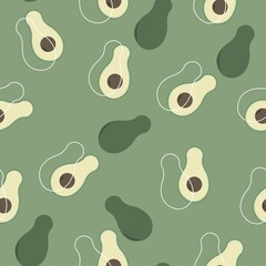 Avocado seamless pattern