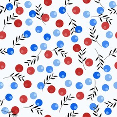 Berries seamless pattern
