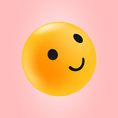 Isolated Smiling Face. Positive Emotion Face for Social Media. Vector illustration