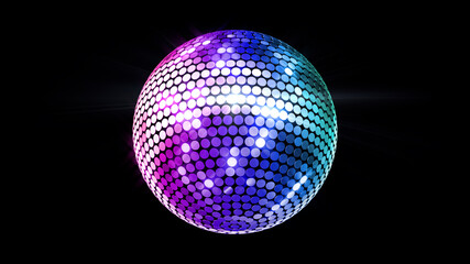 Mirror Ball Disco Lights Club Dance Party Background