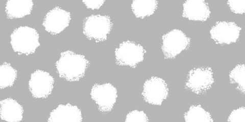 gray monochrome simple painted gray light polka dot background, with hand drawn irregular circles