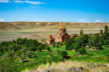 Medieval Armenian monastery of Marmashen in Shirak province of Armenia - 458043984