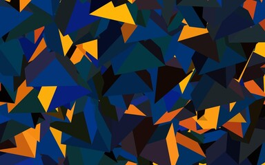 Dark Blue, Yellow vector pattern with polygonal style.