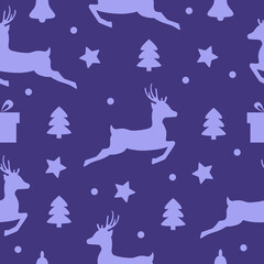 Christmas pattern, running deer
