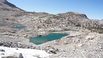 Glenn Pass Moutain Landscapes in the Sierra Nevada Range of California, USA.