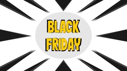 Black friday sale banner. Template for promotion, advertising, web, social and fashion ads. Vector illustration.