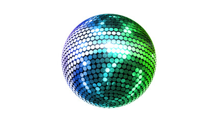 Mirror Ball Disco Lights Club Dance Party Glitter 3D illustration.