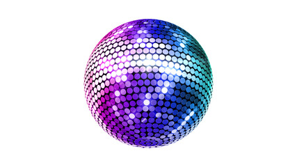 Mirror Ball Disco Lights Club Dance Party Glitter 3D illustration.