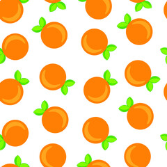 Seamless pattern with hand drawn oranges. Background for textiles, kitchen utensils and wrapping paper, background for the site
