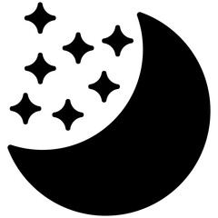 illustration vector icon of moon