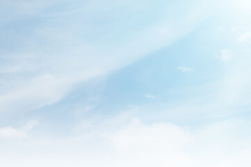 Blue sky with white cloud. The summer heaven is colorful clearing day Good weather and beautiful nature in the morning.