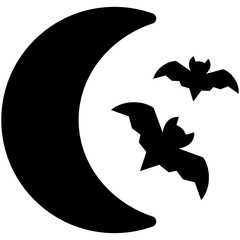 illustration vector icon of moon