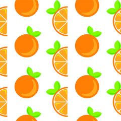 Seamless pattern with hand drawn oranges. Background for textiles, kitchen utensils and wrapping paper, background for the site