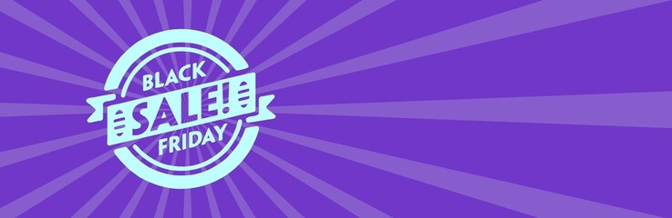 Black friday retro sales banner with sunrays, announcing discount, advertisement items, oldskool banner sunburst background