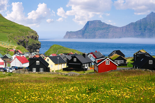 Gjogv village on the island of Eysturoy, Faroe Islands