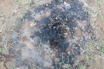 the rest of the fire or the rest of the bonfire on the ground
