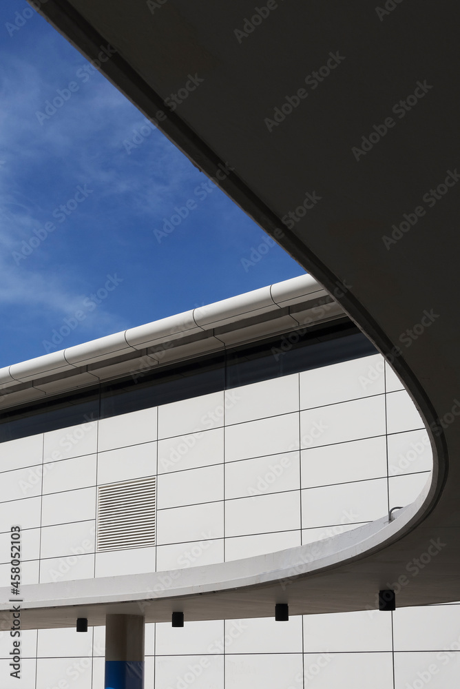 Poster exterior of modern architecture. building abstract background