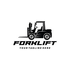 forklift logo vector. forklift icon. isolated logo design template element, suitable for your design need, logo, illustration, animation, etc.