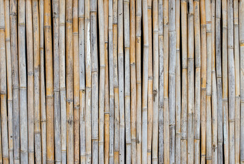 Close up photo of bamboo wall