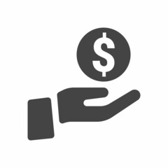 Sponsor or Funding icon in flat style isolated on white background.